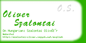 oliver szalontai business card